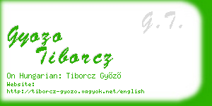 gyozo tiborcz business card